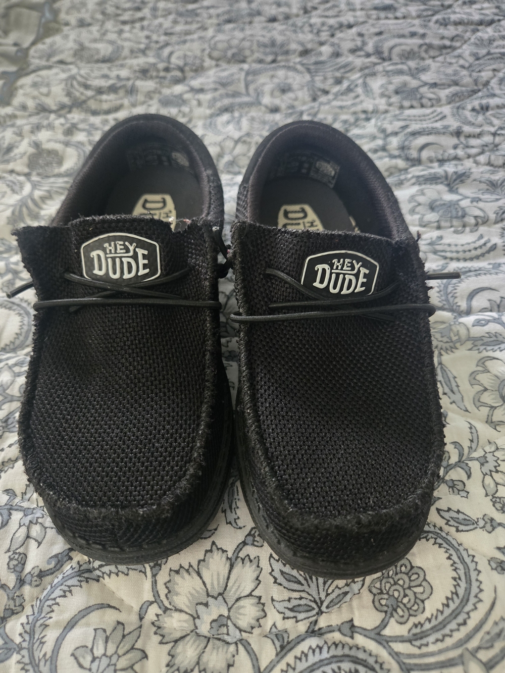Hey Dude Kids Black Slip-On Casual Sneakers